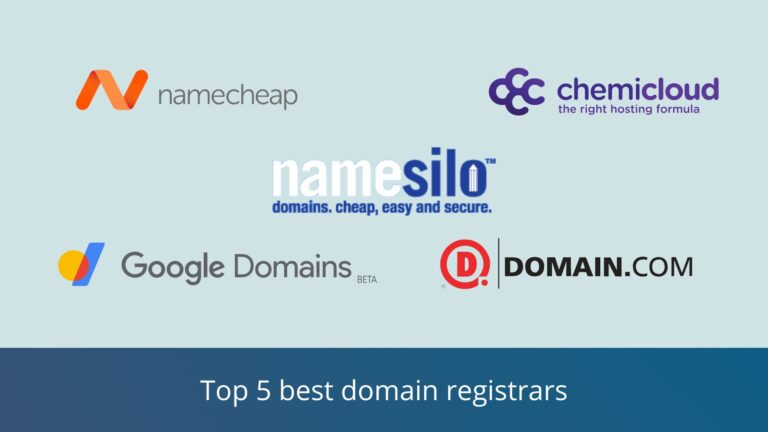 top 5 best domain registrars